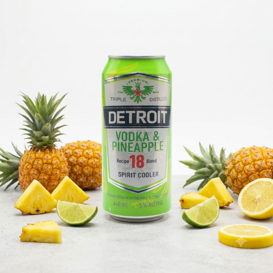 Detroit Vodka & Pineapple spirit cooler