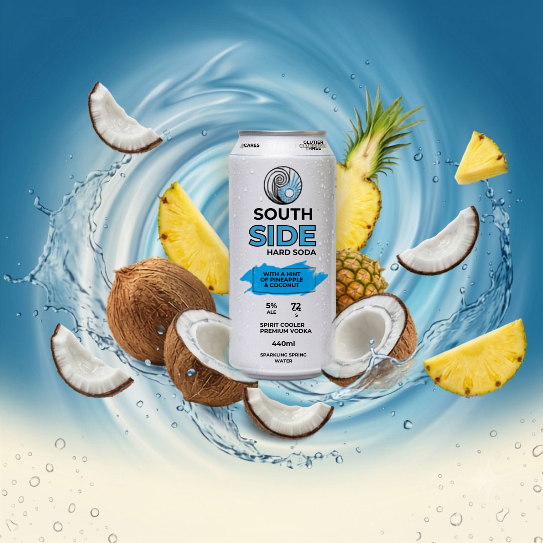 South Side Hard Soda pineapple & coconut spirit cooler
